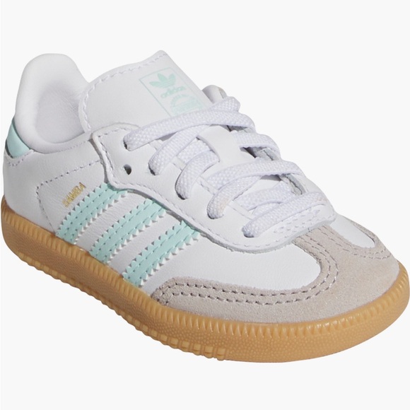 Adidas toddler' White and Mint Sneakers - Picture 1 of 1